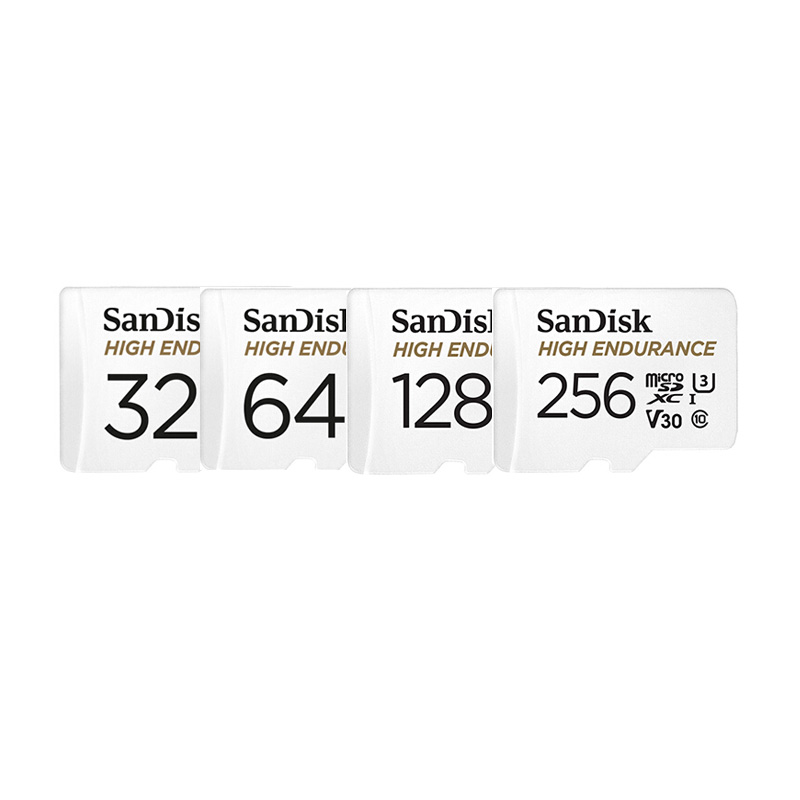 SanDisk 메모리 카드 높은 내구성 비디오 모니터링 TF 카드 256 기가 바이트 128 기가 바이트 64 기가 바이트 32 기가 바이트 마이크로 SD 카드 최대 100 메가바이트/초 플래시 카드
